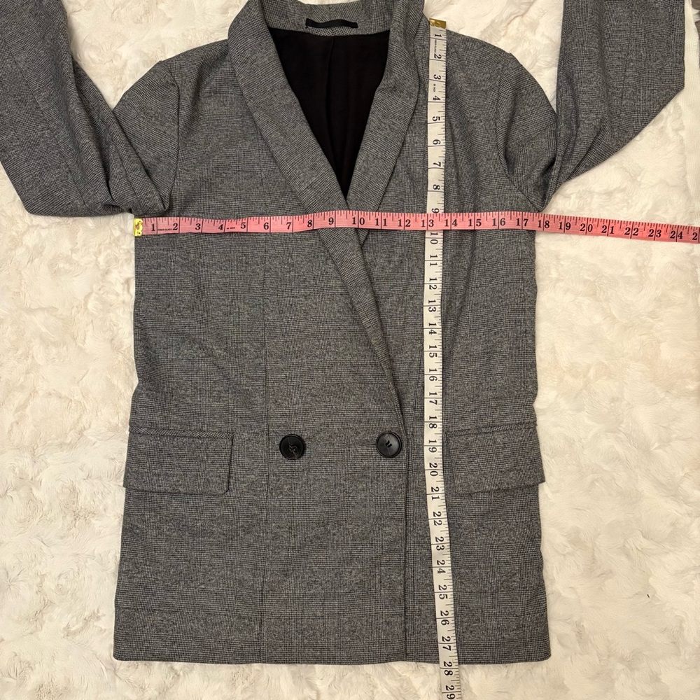 All Saints Harriet checker  Double Breasted relaxed oversized Blazer Size 00 - Picture 12 of 15